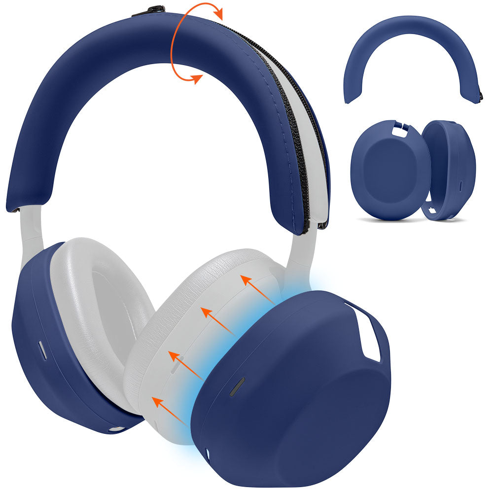 Apos Audio Wicked Cushions Headphone Covers Sony XM5 Protective Shell Cover - WC ShellZ XM5 Blue