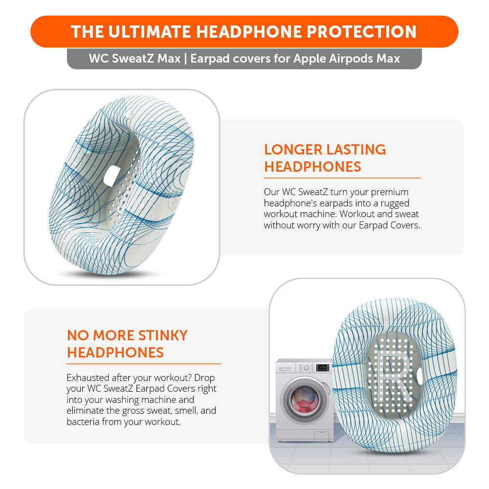 Apos Audio Wicked Cushions Sweat Covers Apple Airpods Max 1 Earpad Sweat Covers - WC SweatZ Max
