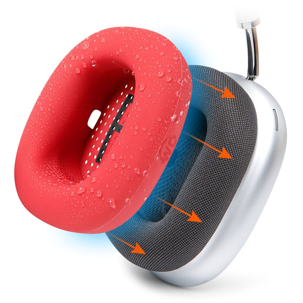 Apos Audio Wicked Cushions Sweat Covers Apple Airpods Max 1 Earpad Sweat Covers - WC SweatZ Max Red