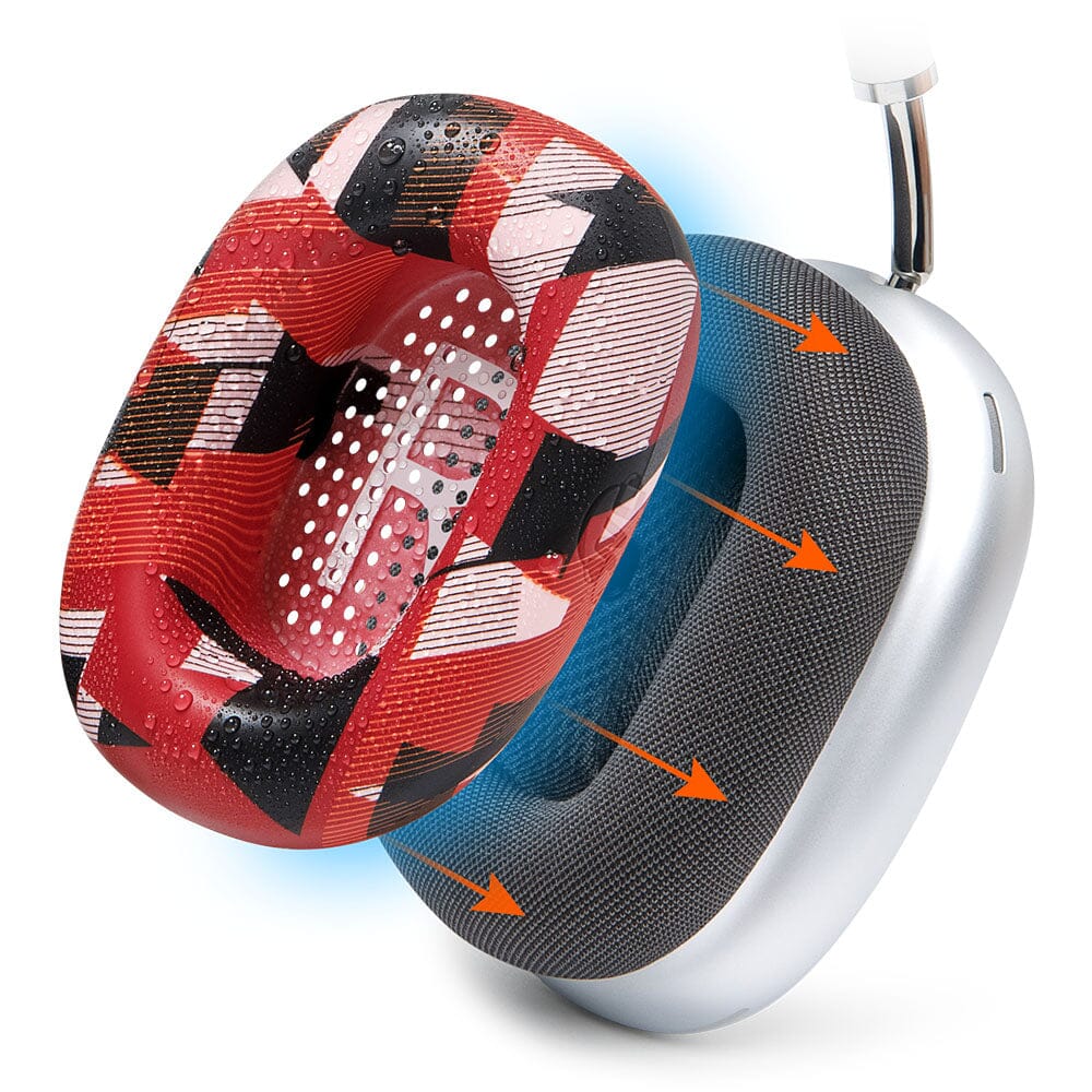 Apos Audio Wicked Cushions Sweat Covers Apple Airpods Max 1 Earpad Sweat Covers - WC SweatZ Max Red Prism