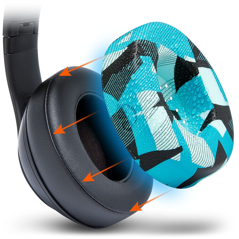 Apos Audio Wicked Cushions Sweat Covers Beats Studio 2 & 3 Earpad Sweat Covers - WC SweatZ Studio Cyan Prism