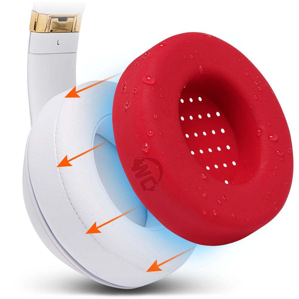 Apos Audio Wicked Cushions Sweat Covers Beats Studio 2 & 3 Earpad Sweat Covers - WC SweatZ Studio Red