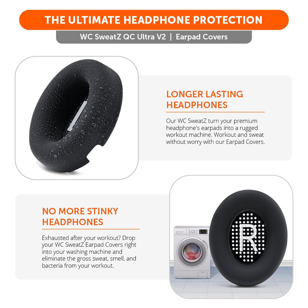 Apos Audio Wicked Cushions Sweat Covers Bose QuietComfort Ultra Gen 1 & Gen 2 Earpad Sweat Covers - WC SweatZ QC Ultra