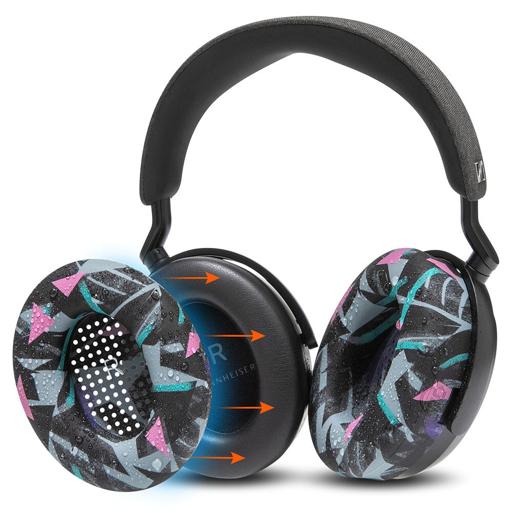 Apos Audio Wicked Cushions Sweat Covers Sennheiser Momentum 4 Earpad Sweat Covers - WC SweatZ Momentum 4 90s Black