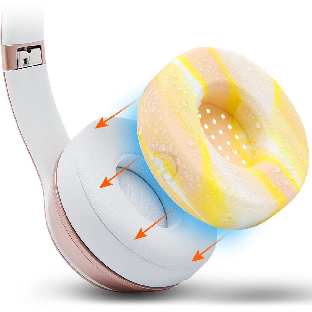 Apos Audio Wicked Cushions Sweat Covers Small WC SweatZ Protective Headphone Earpad Covers Yellow Starburst