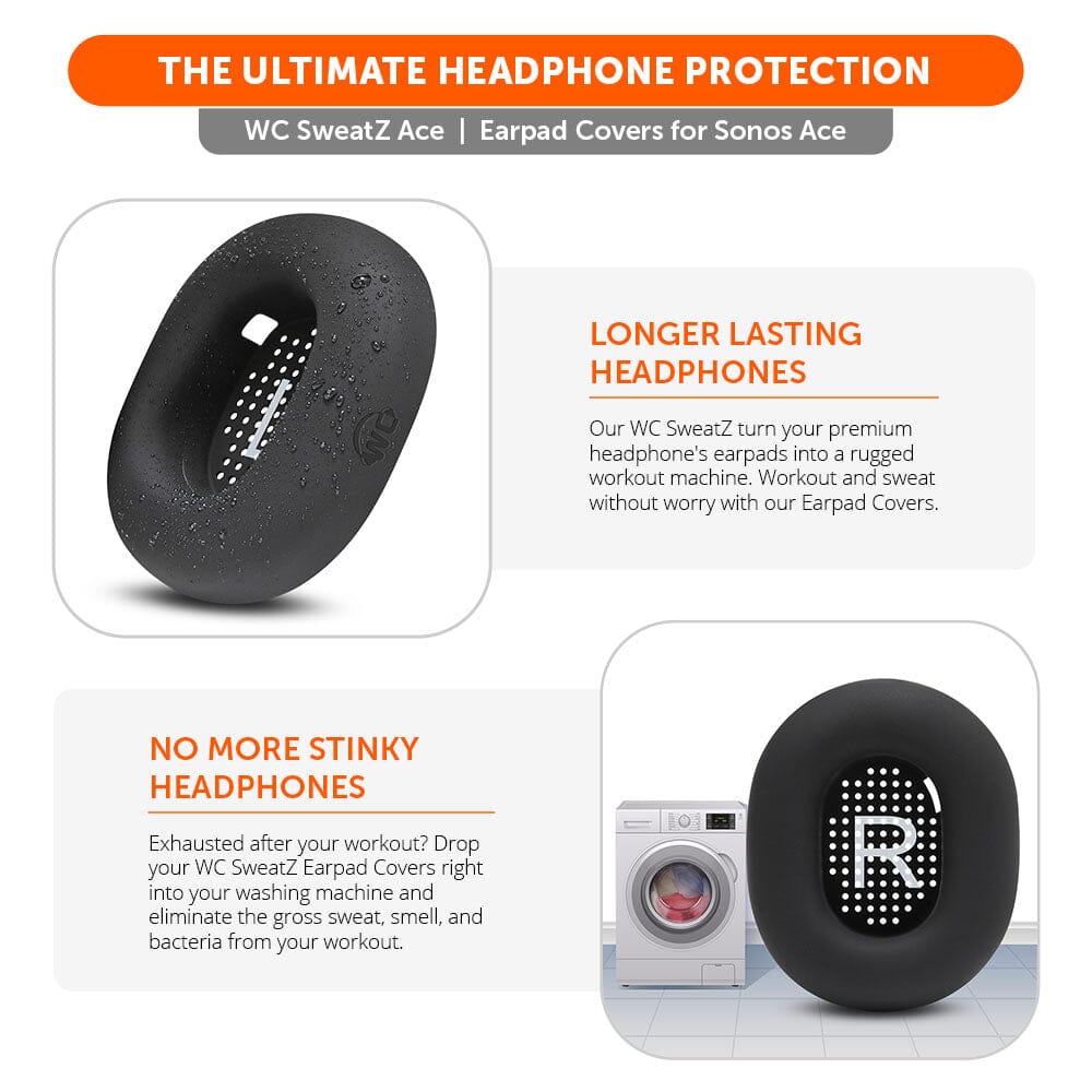 Apos Audio Wicked Cushions Sweat Covers Sonos Ace Earpad Sweat Covers - WC SweatZ Ace