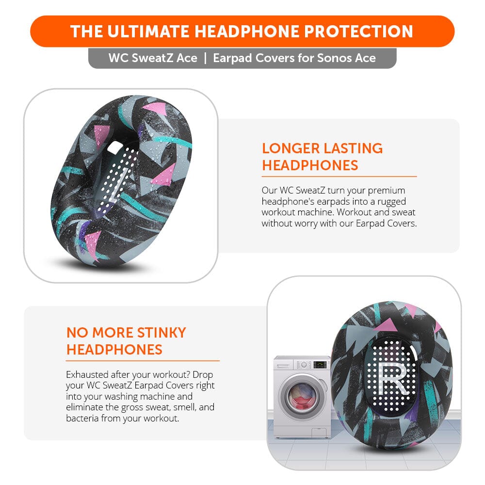 Apos Audio Wicked Cushions Sweat Covers Sonos Ace Earpad Sweat Covers - WC SweatZ Ace