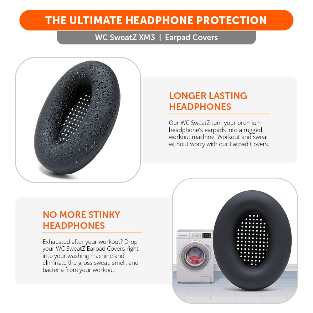 Apos Audio Wicked Cushions Sweat Covers Sony WH-1000XM3 Earpad Sweat Covers - WC SweatZ