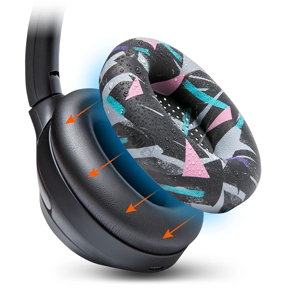 Apos Audio Wicked Cushions Sweat Covers Sony WH-1000XM3 Earpad Sweat Covers - WC SweatZ 90s Black