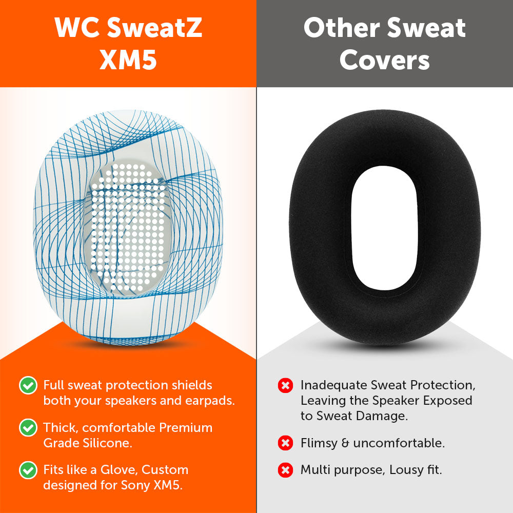 Apos Audio Wicked Cushions Sweat Covers Sony WH-1000XM5 Earpad Sweat Covers - WC SweatZ