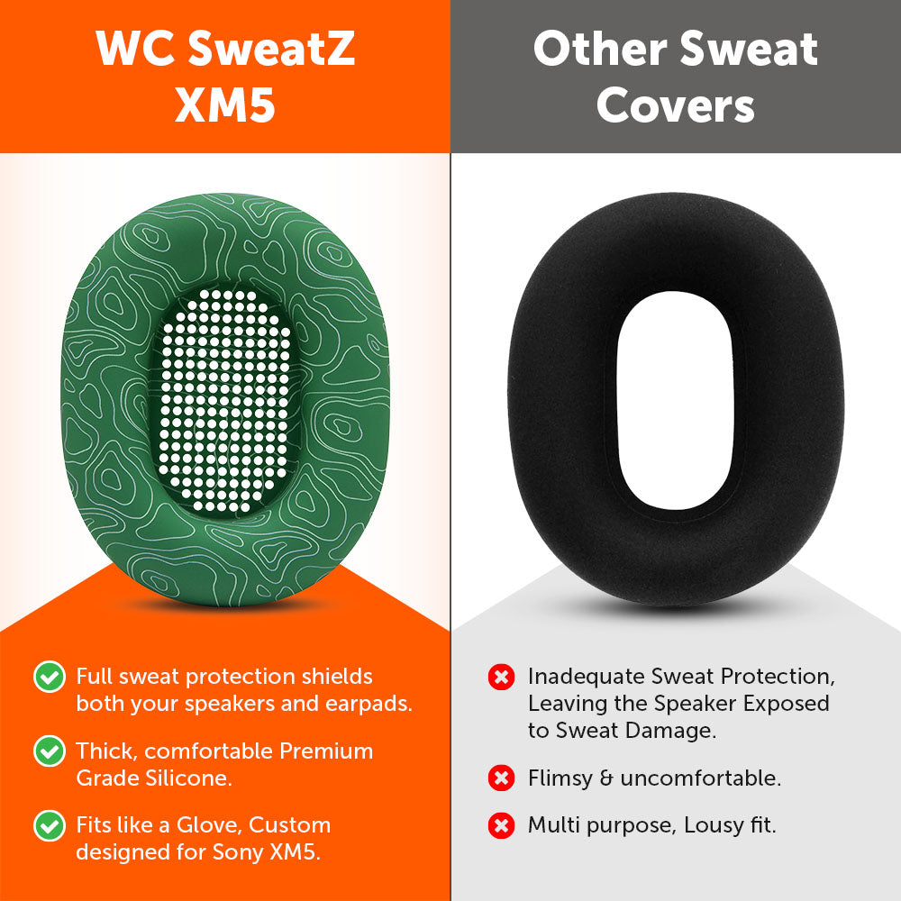Apos Audio Wicked Cushions Sweat Covers Sony WH-1000XM5 Earpad Sweat Covers - WC SweatZ