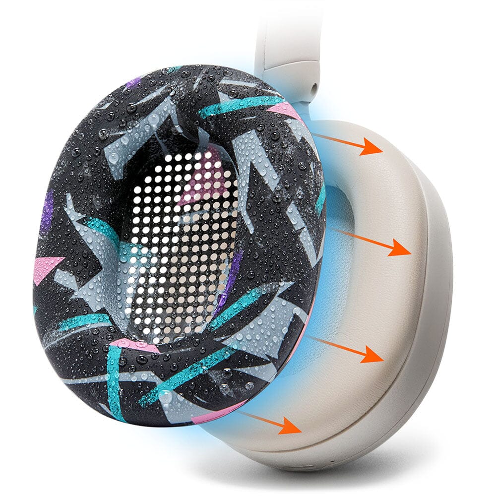Apos Audio Wicked Cushions Sweat Covers Sony WH-1000XM5 Earpad Sweat Covers - WC SweatZ 90s Black