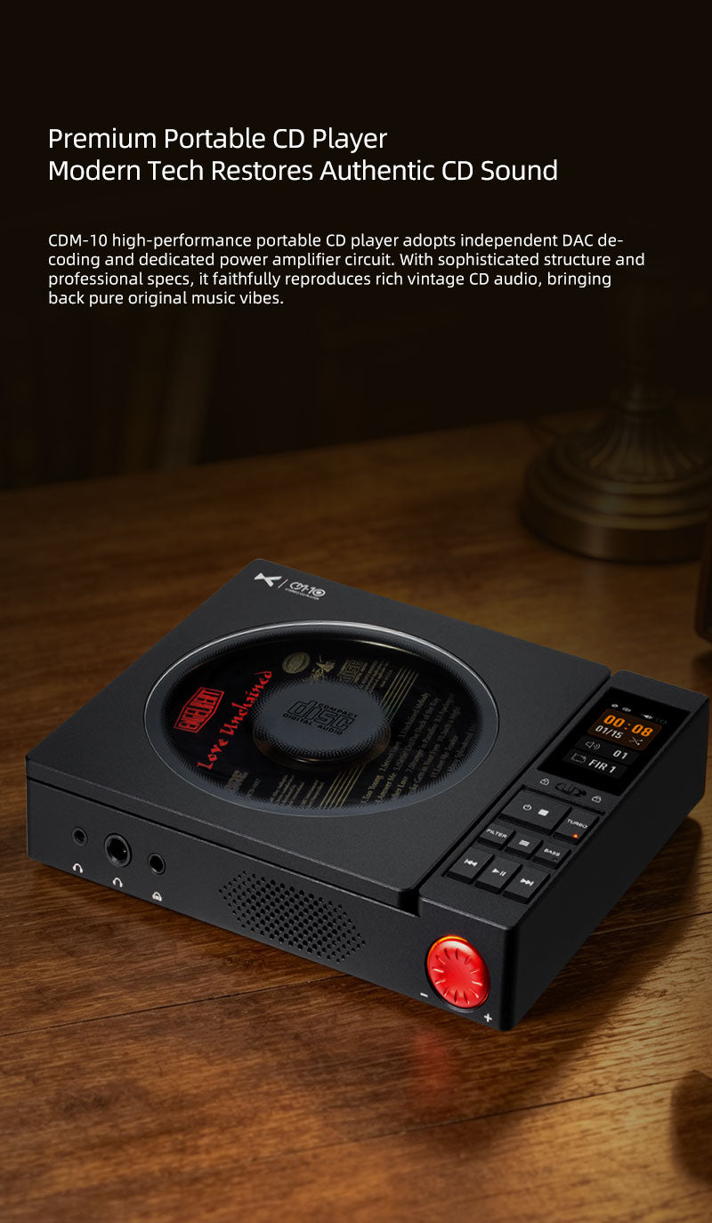 Apos Audio xDuoo CD Players & Recorders xDuoo CDM-10 High Performance Portable Tube CD Player