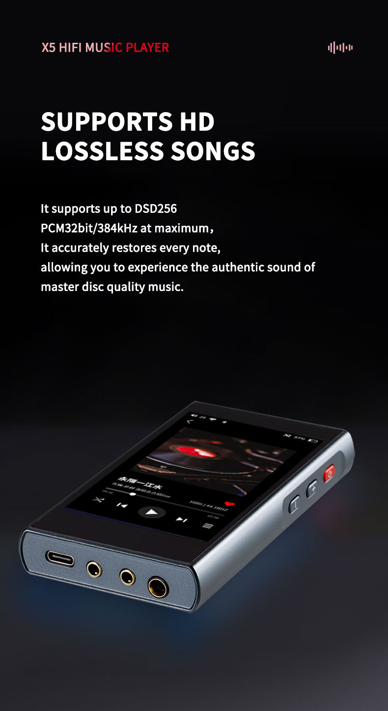 Apos Audio xDuoo DAP (Digital Audio Player) xDuoo X5 Portable Hi-Res Lossless Music Player