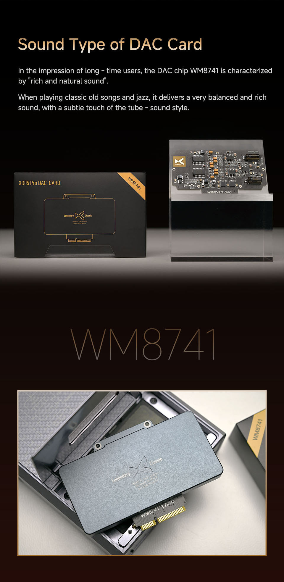 Apos Audio xDuoo Headphone DAC/Amp xDuoo WM8741 DAC Card FOR XDUOO XD05PRO HARD NUCLEUS MODULAR DAC/AMP