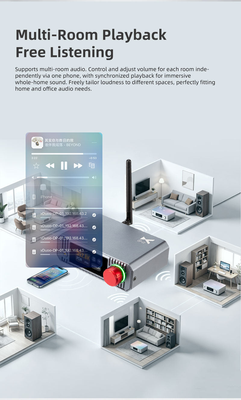 Apos Audio xDuoo Streaming Media Player xDuoo DP-01 Lossless Music Streamer Player
