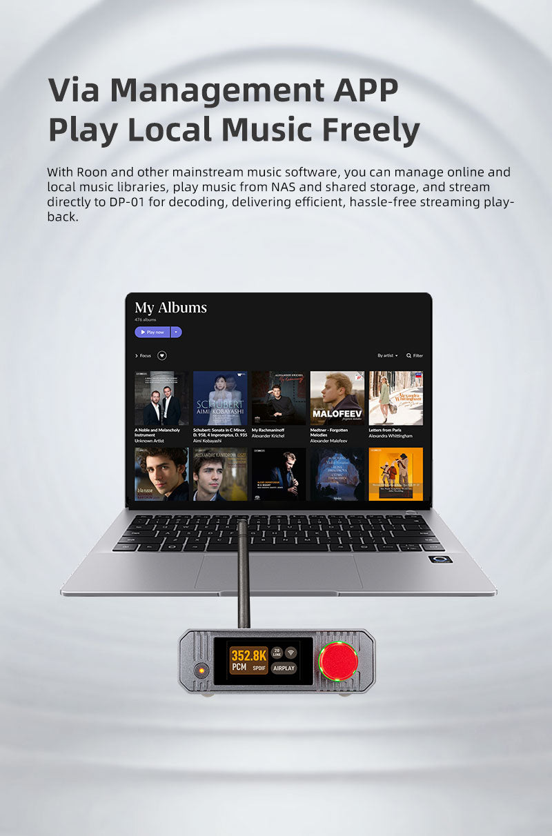 Apos Audio xDuoo Streaming Media Player xDuoo DP-01 Lossless Music Streamer Player