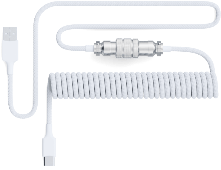 Apos Audio Pwnage Cable Aviator Coiled USB C Cable white