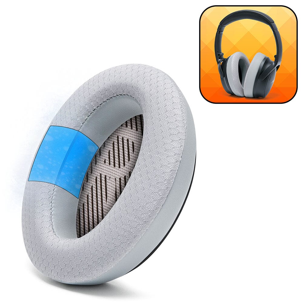 Apos Audio Wicked Cushions Cooling Gel Ear Pads Bose QC35 Cooling Gel Earpads - WC FreeZe Silver