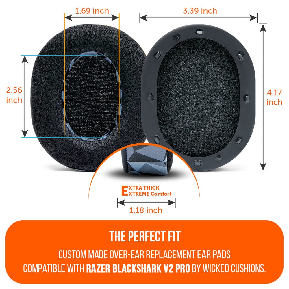 Razer Blackshark V2 Pro Earpads - WC FreeZe Cooling Gel (PRE 2023 model)