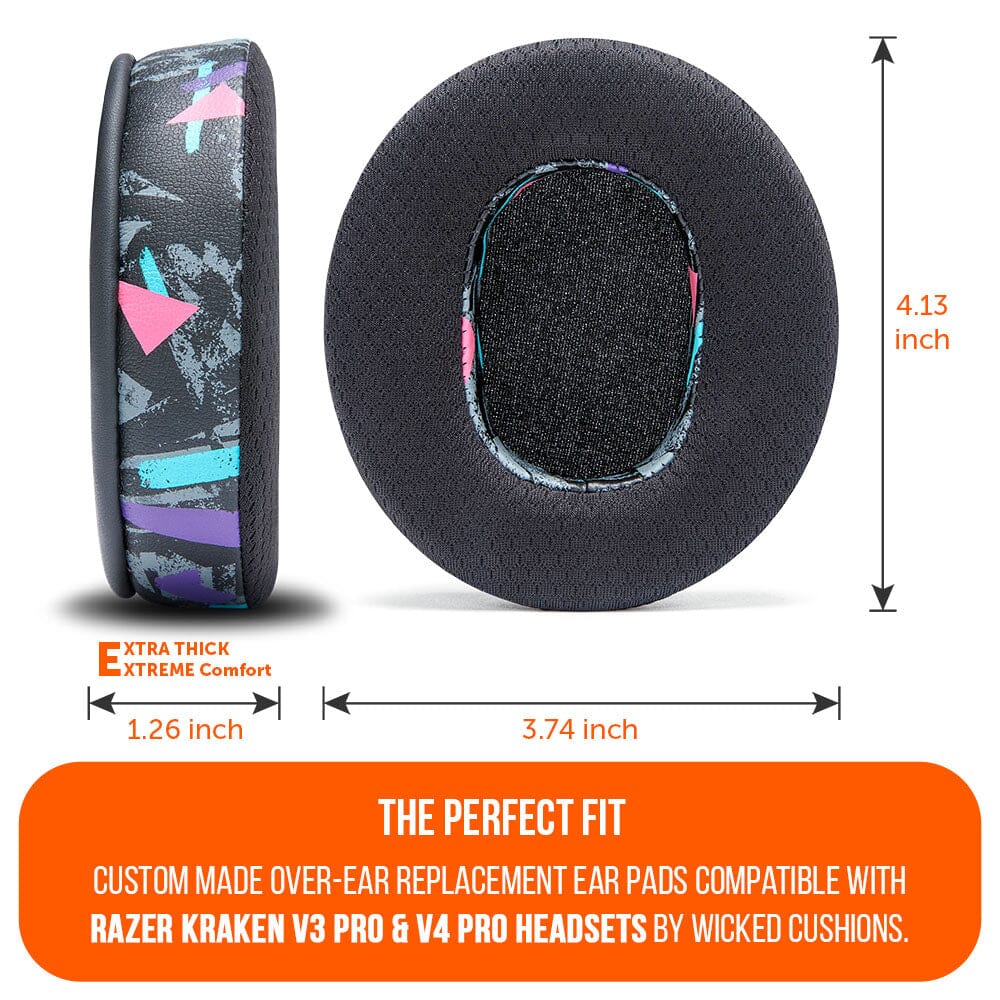 Apos Audio Wicked Cushions Cooling Gel Ear Pads Razer Kraken V3, V3 Pro, V4 & V4 Pro Earpads - WC FreeZe Cooling Gel