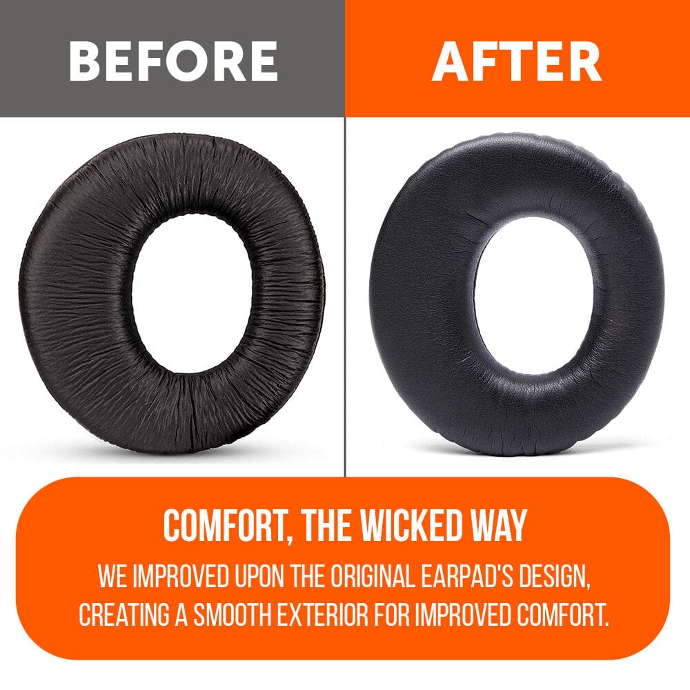 Apos Audio Wicked Cushions Ear Pads Replacement earpads for Sony MDR-RF985R & More Black