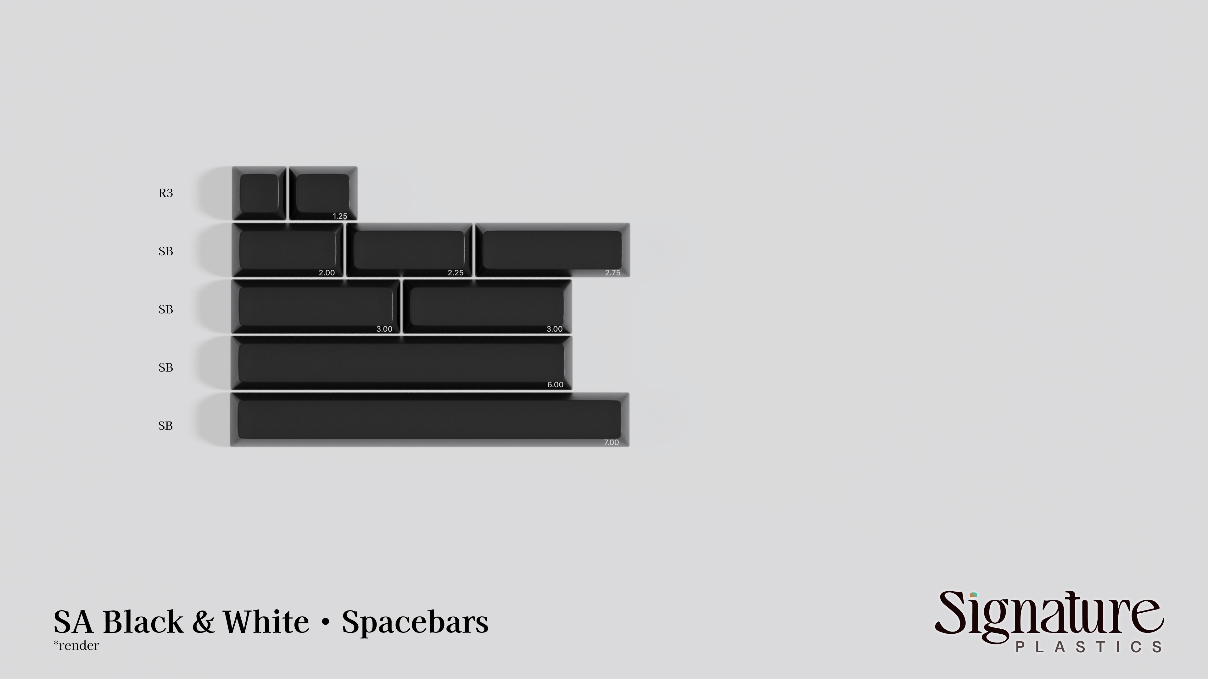 SA Black & White Keycap Set