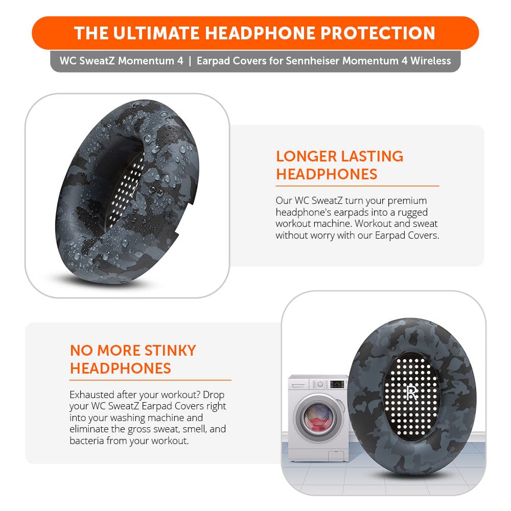 Apos Audio Wicked Cushions Sweat Covers Sennheiser Momentum 4 Earpad Sweat Covers - WC SweatZ Momentum 4