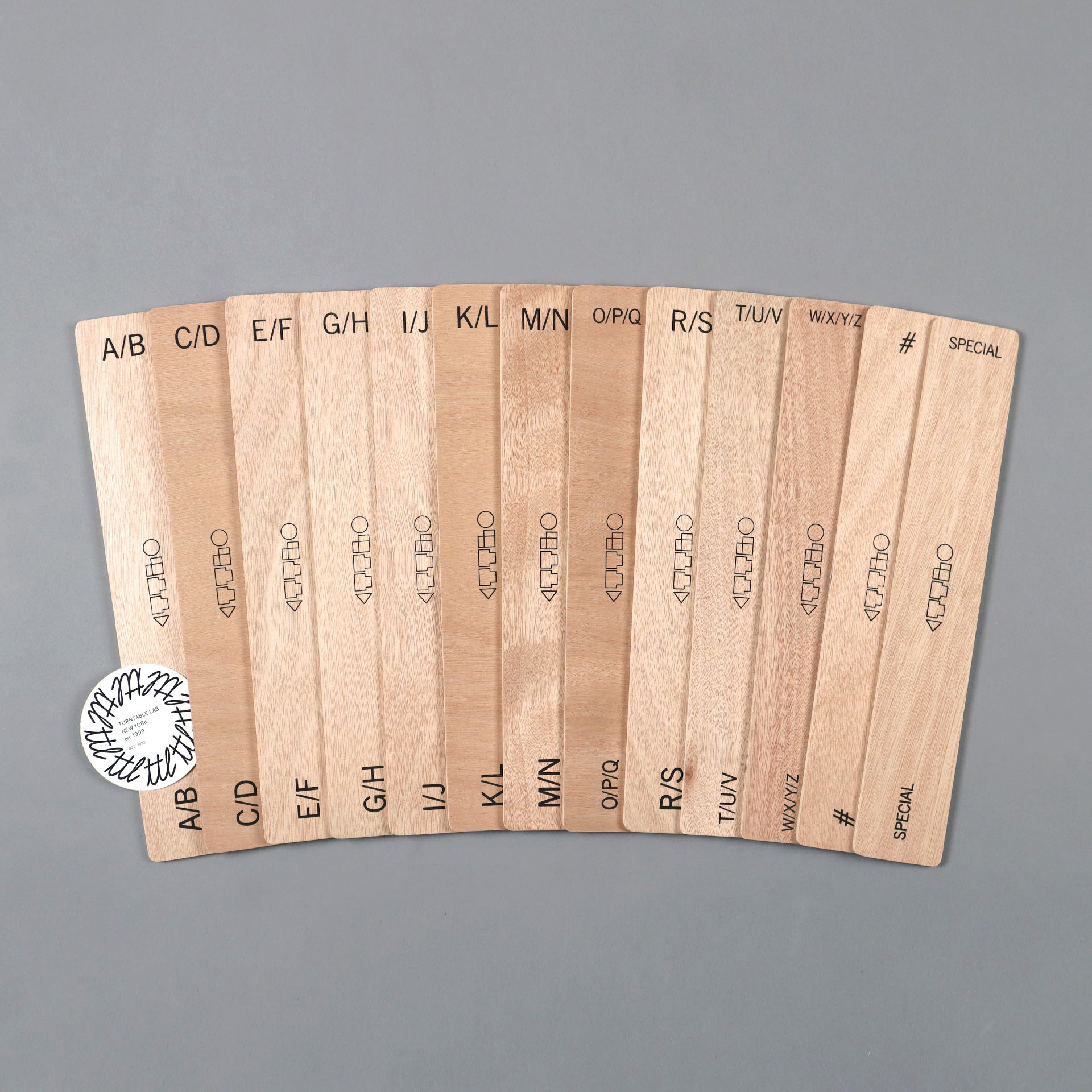 Turntable Lab: Wooden LP Dividers For Vinyl Records - Alpha