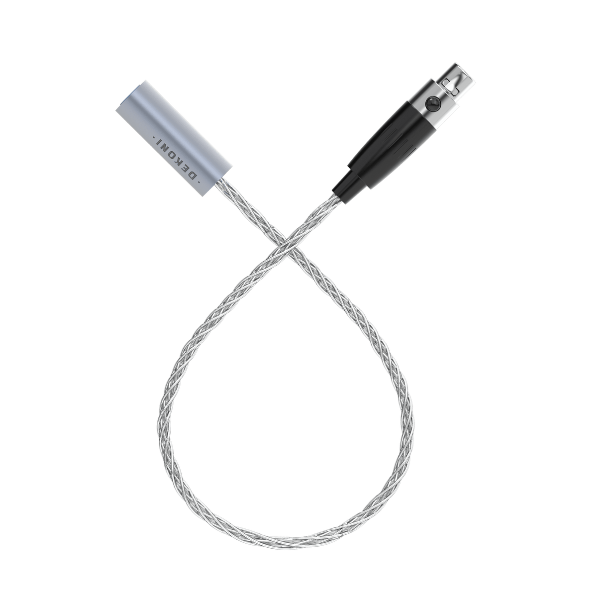 Post-Split Silver Braided Cable with Single 3-pin Mini XLR