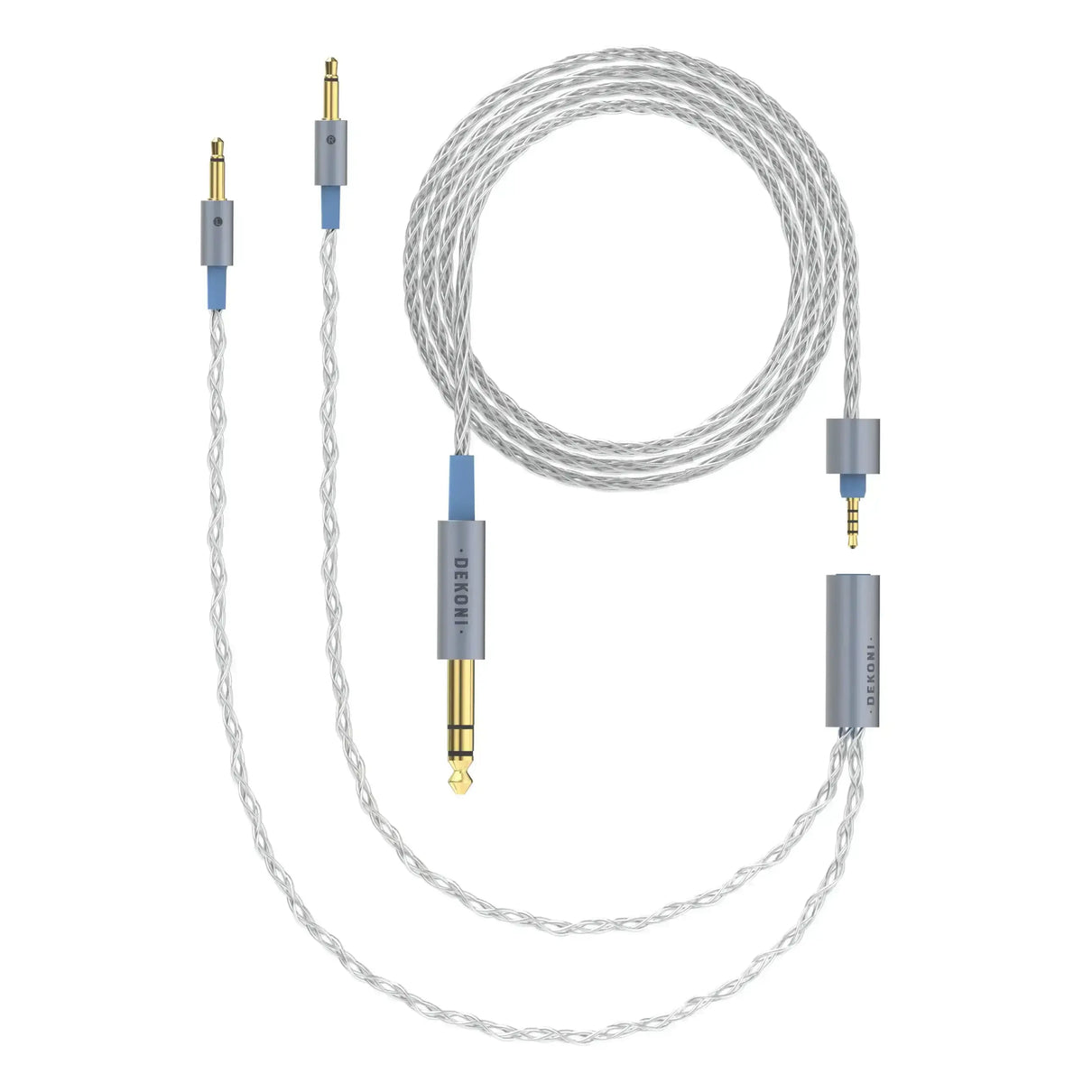 Dekoni Audio Ensemble 1/4" 52" Braided Cable with 3.5mm Headphone Connectors