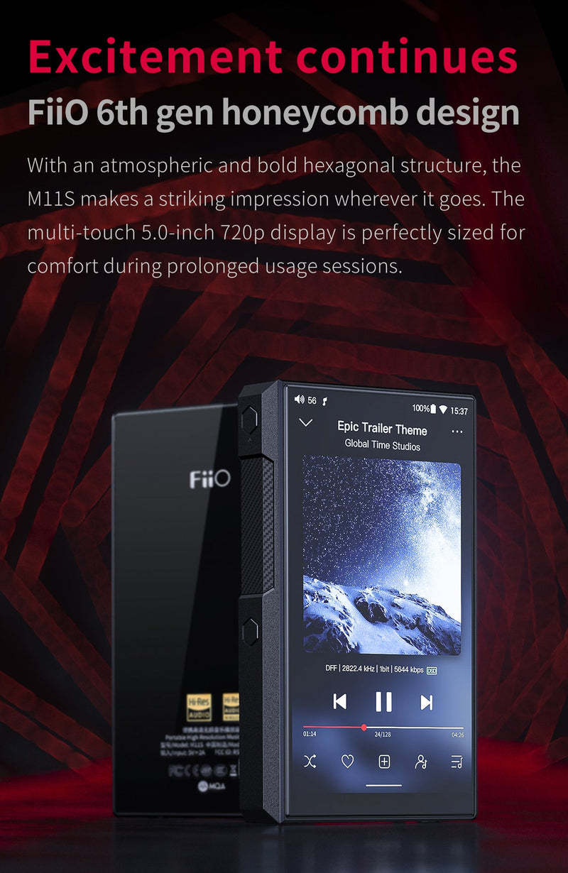 Apos Audio FiiO DAP (Digital Audio Player) FiiO M11s High-Res Portable DAP (Digital Audio Player) (Apos Certified)
