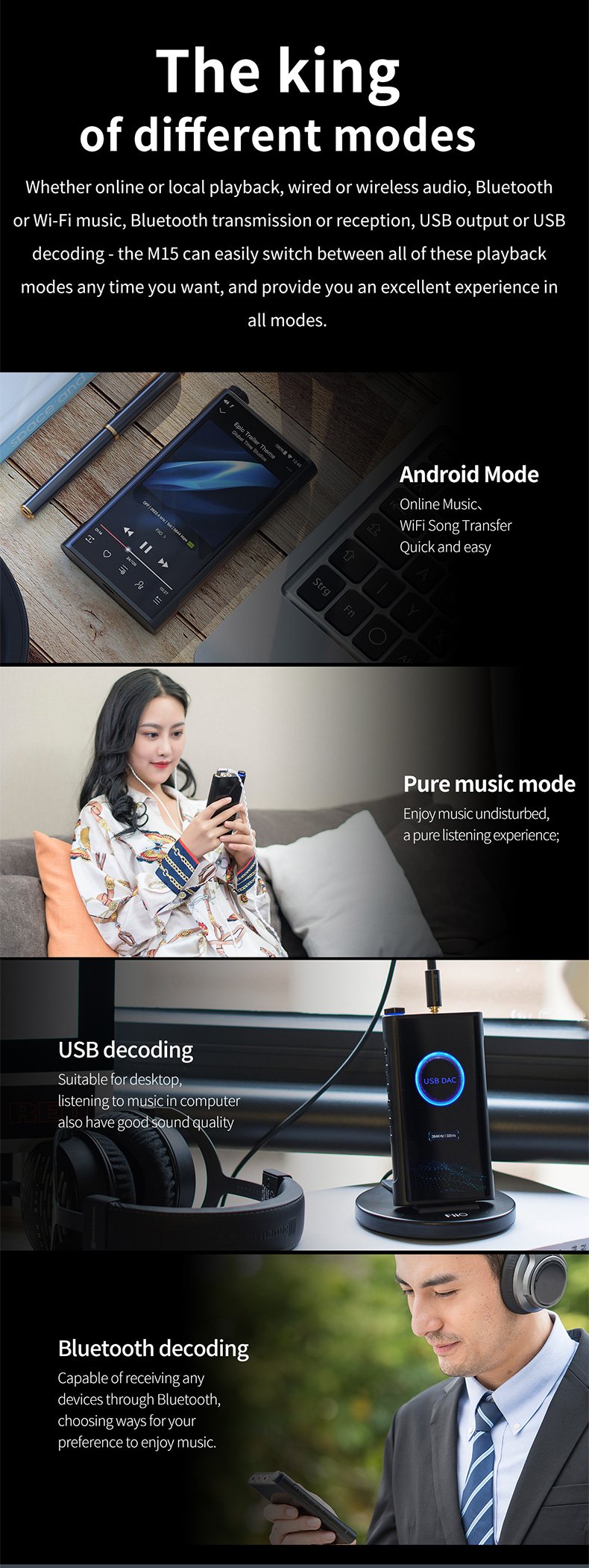 Apos Audio FiiO DAP (Digital Audio Player) FiiO M15 Portable Music Player