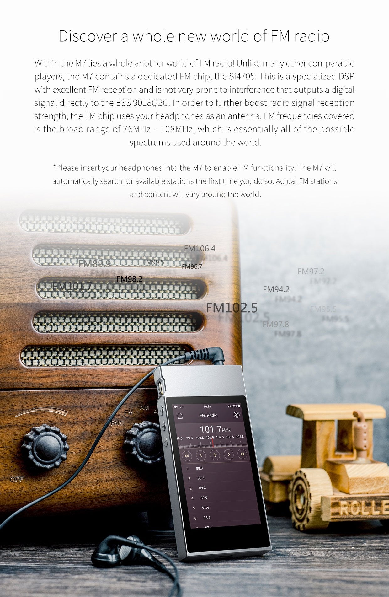 Apos Audio FiiO DAP (Digital Audio Player) FiiO M7 High-Resolution Lossless Music Player