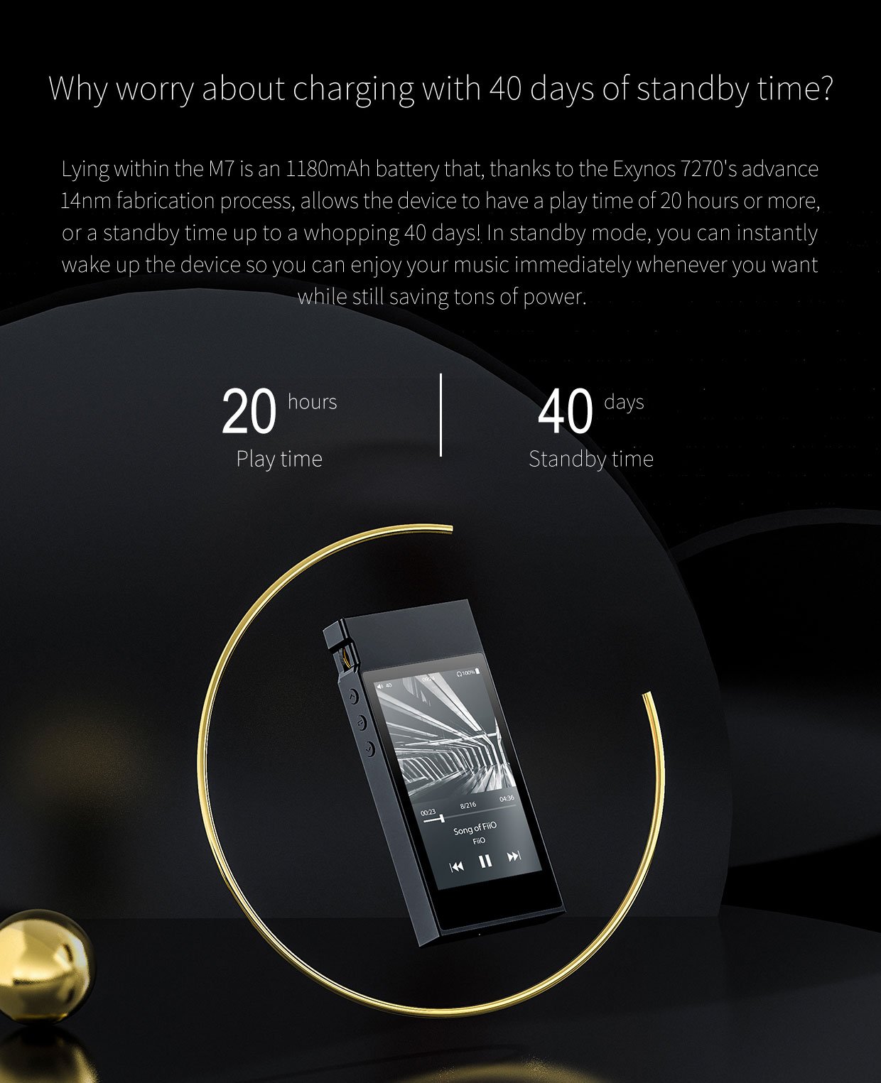 Apos Audio FiiO DAP (Digital Audio Player) FiiO M7 High-Resolution Lossless Music Player