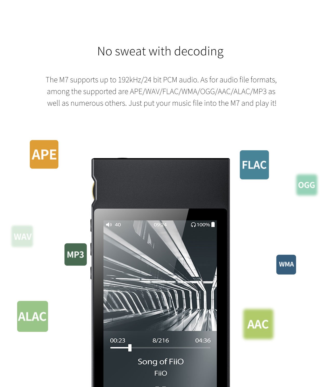 Apos Audio FiiO DAP (Digital Audio Player) FiiO M7 High-Resolution Lossless Music Player