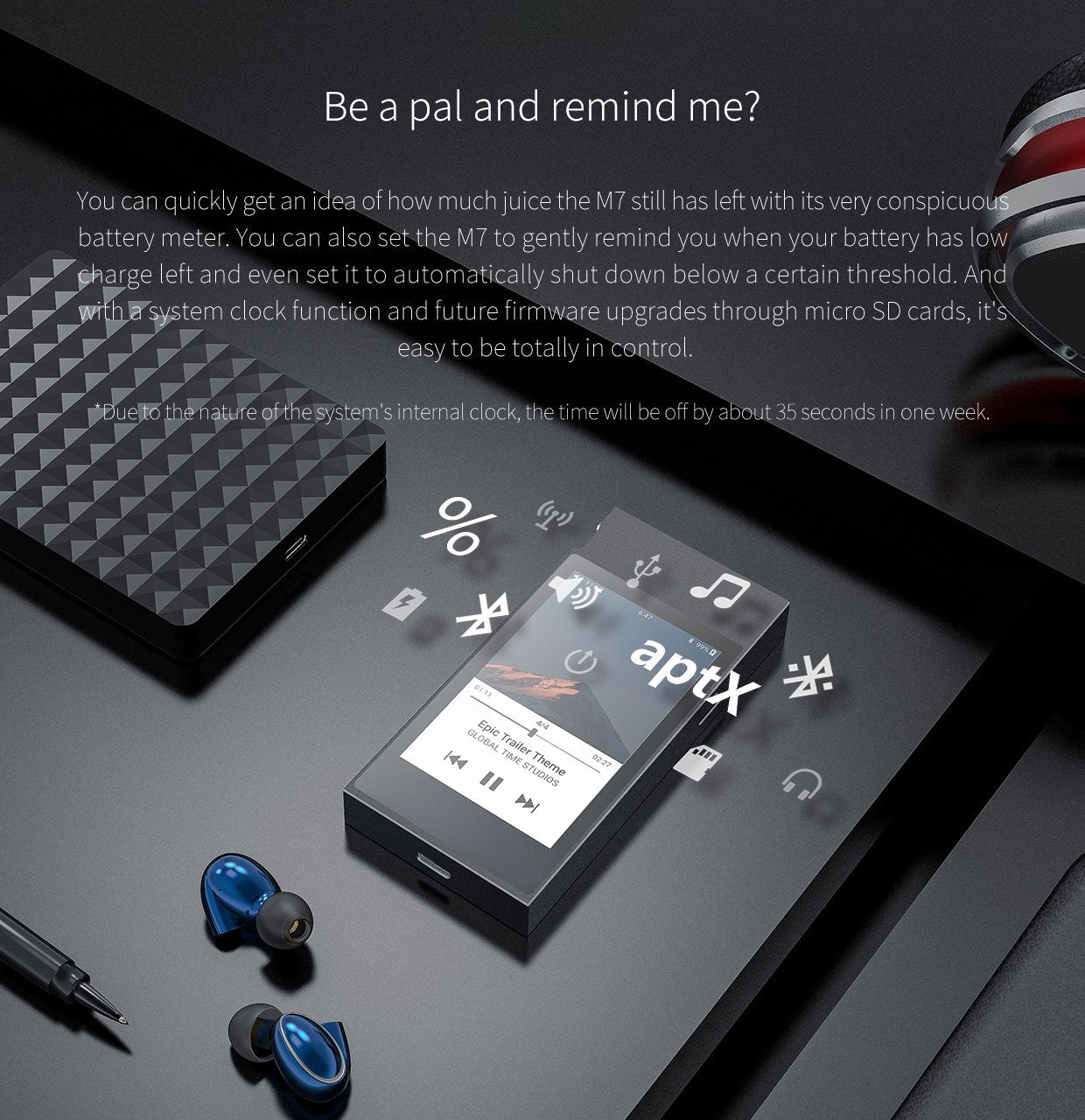 Apos Audio FiiO DAP (Digital Audio Player) FiiO M7 High-Resolution Lossless Music Player