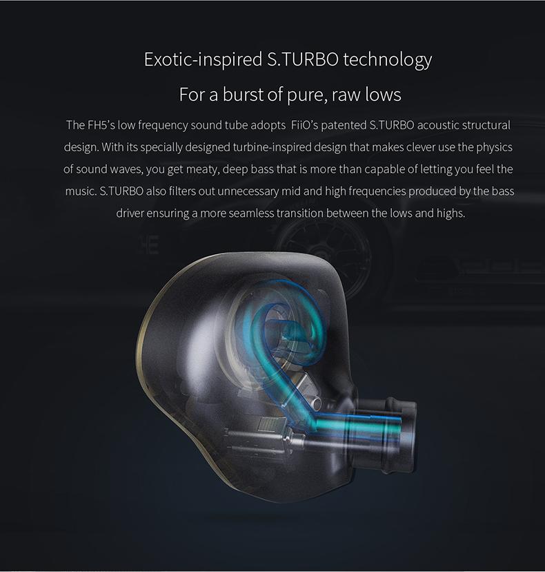 Apos Audio FiiO Earphone / In-Ear Monitor (IEM) FiiO FH5 Quad Driver Hybrid In-Ear Monitors (IEMs)