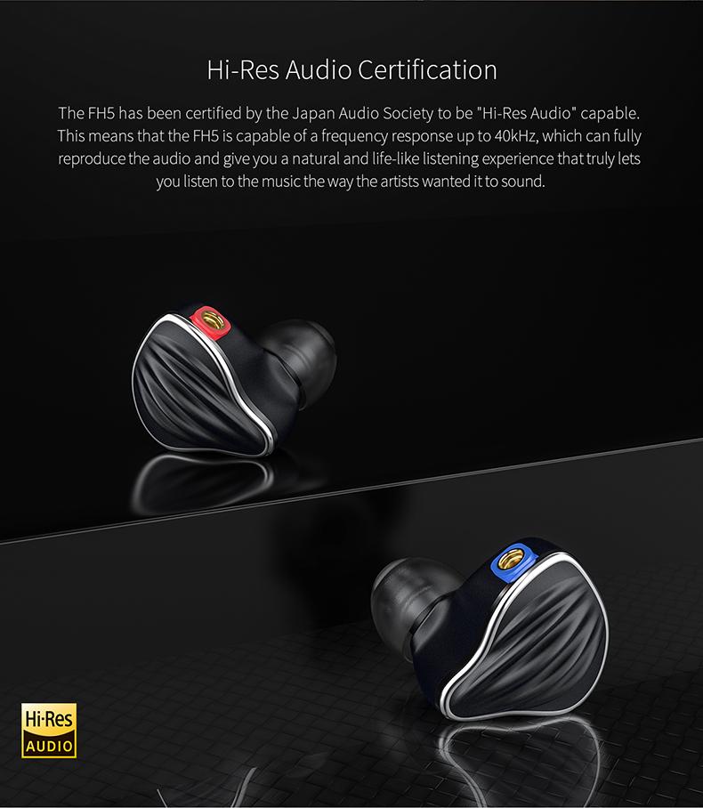 Apos Audio FiiO Earphone / In-Ear Monitor (IEM) FiiO FH5 Quad Driver Hybrid In-Ear Monitors (IEMs)