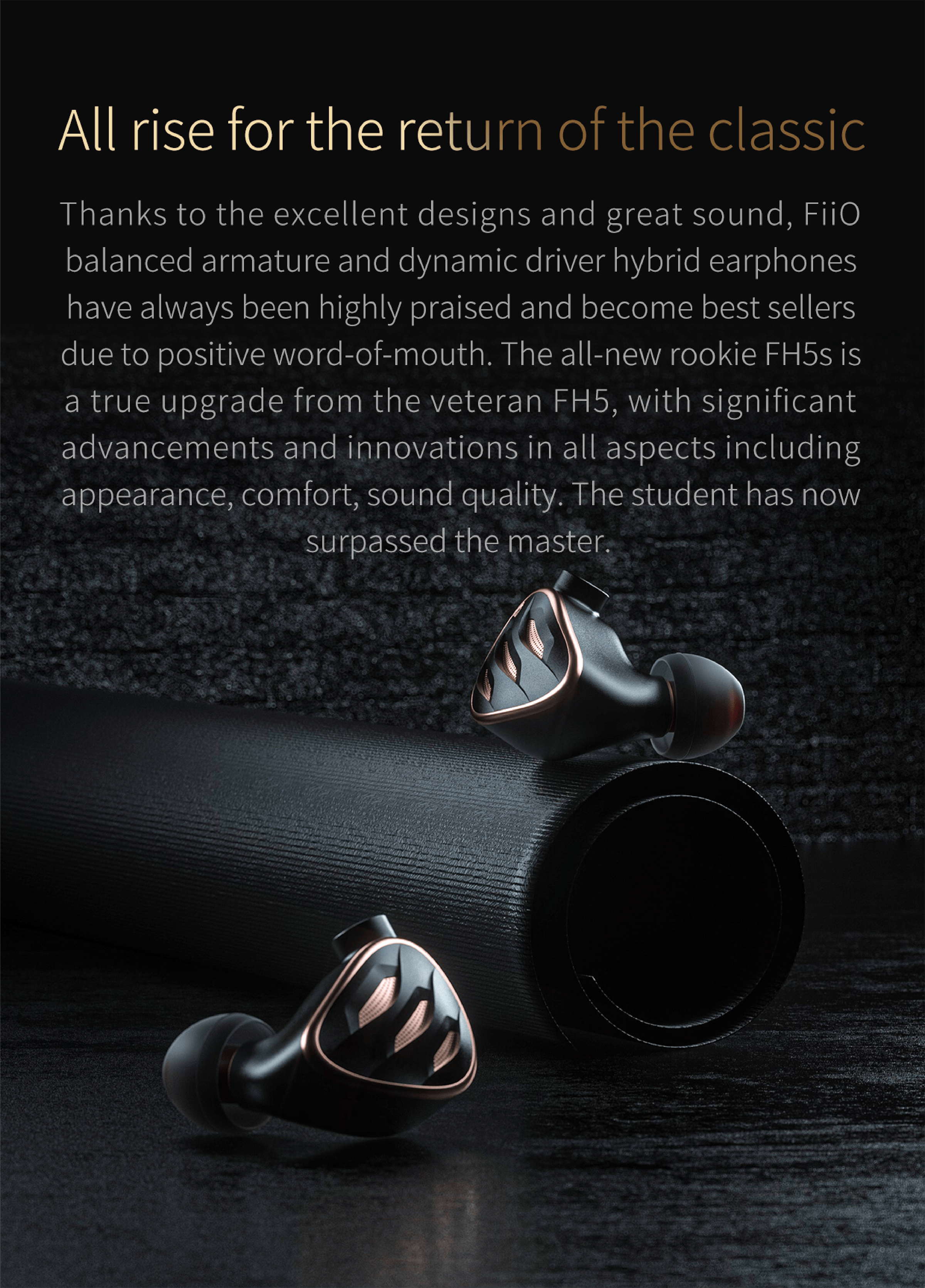 Apos Audio FiiO Earphone / In-Ear Monitor (IEM) FiiO FH5s Hybrid Semi-Open Back IEM