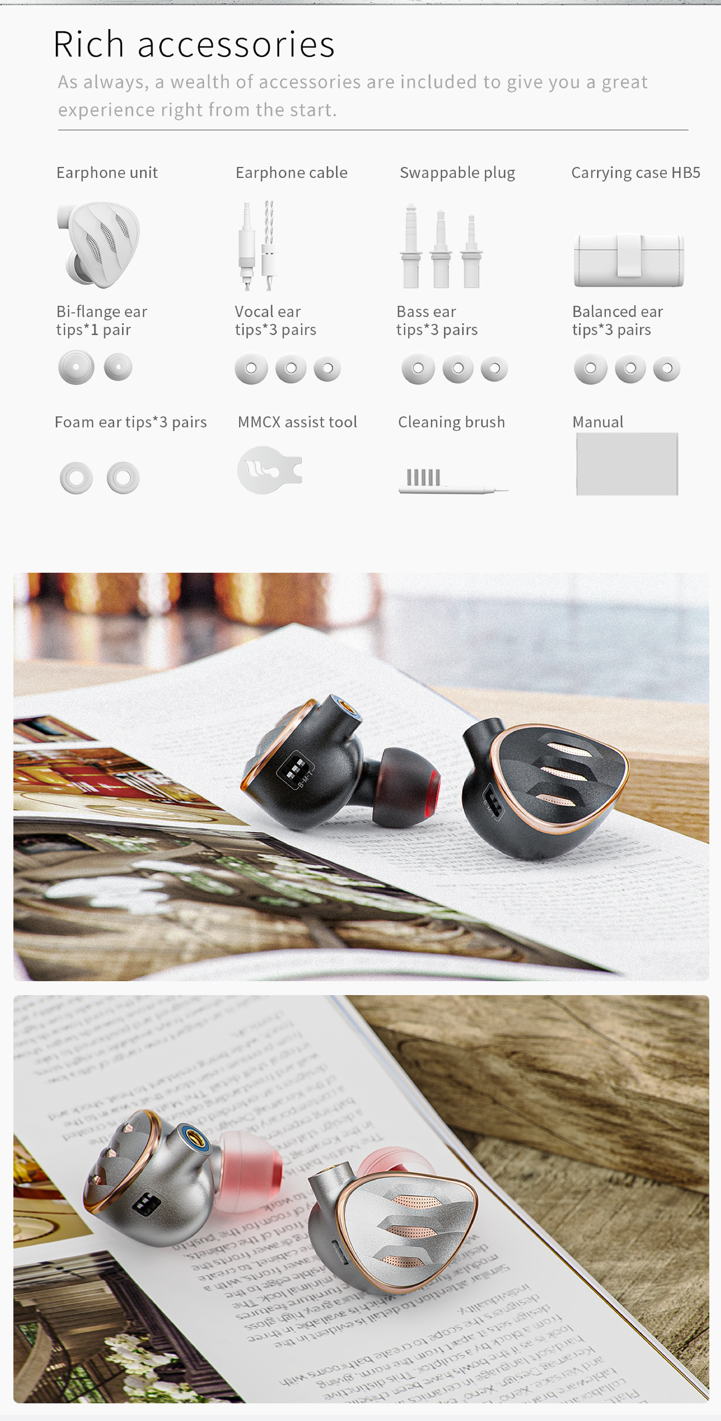 Apos Audio FiiO Earphone / In-Ear Monitor (IEM) FiiO FH5s Hybrid Semi-Open Back IEM
