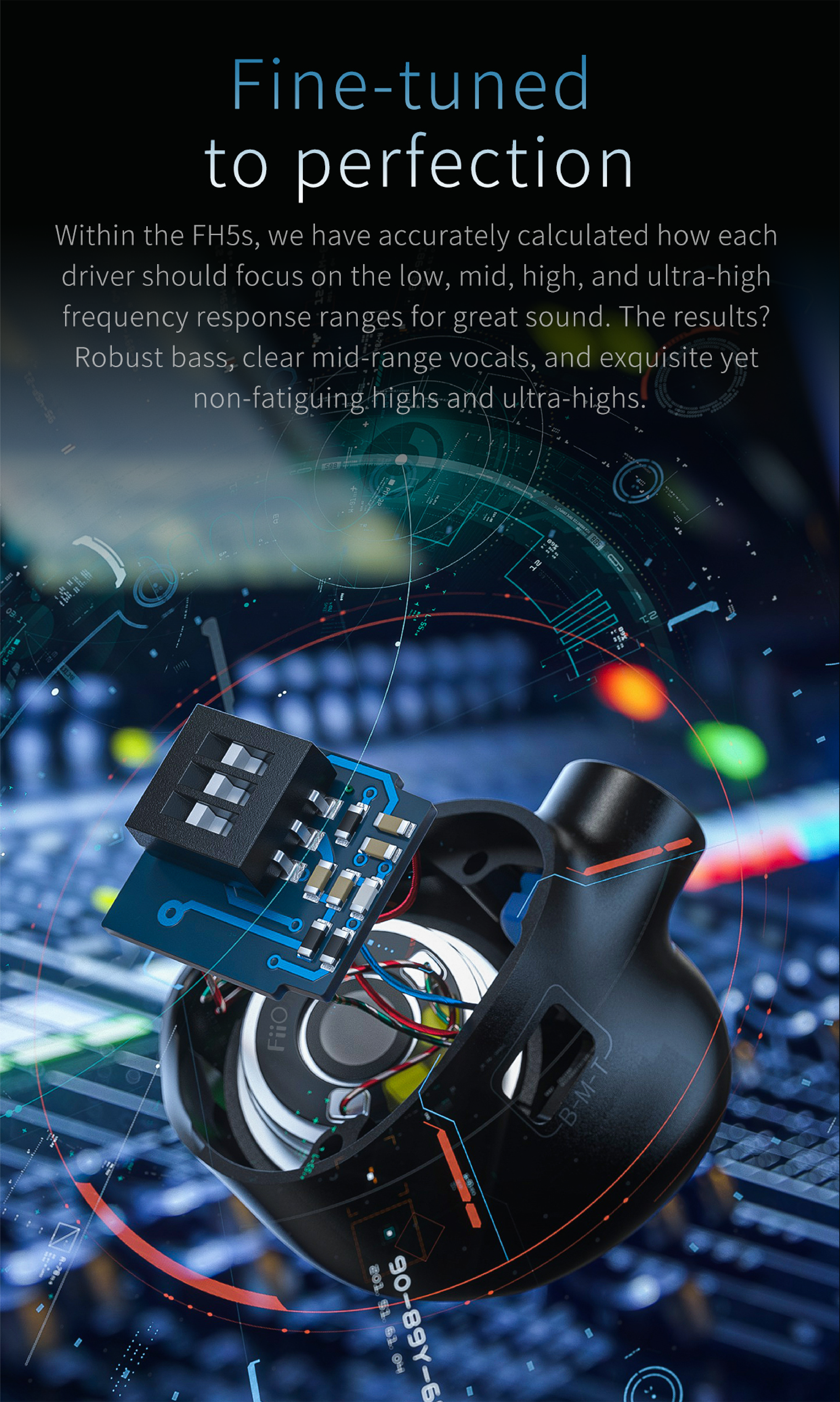 Apos Audio FiiO Earphone / In-Ear Monitor (IEM) FiiO FH5s Hybrid Semi-Open Back IEM