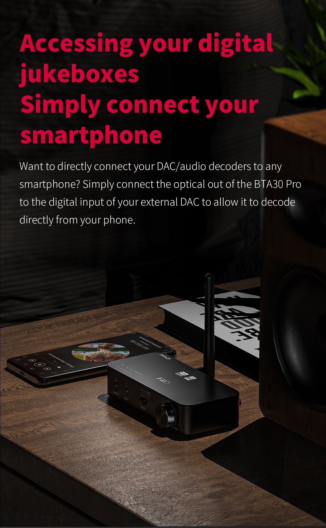 Apos Audio FiiO Headphone DAC/Amp FiiO BTA30 Pro Hi-Fi Bluetooth Transceiver