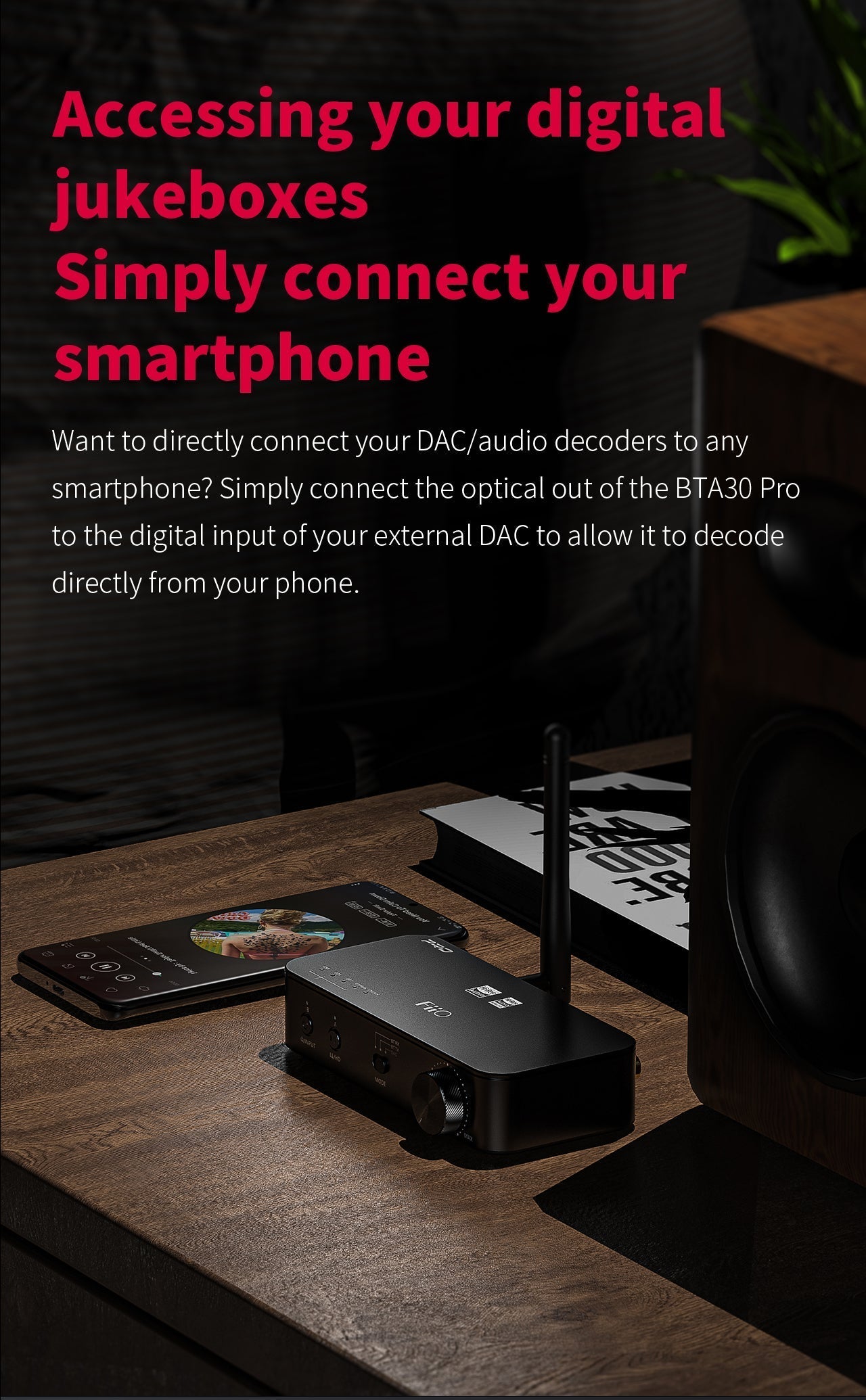 Apos Audio FiiO Headphone DAC/Amp FiiO BTA30 Pro Hi-Fi Bluetooth Transceiver (Apos Certified)