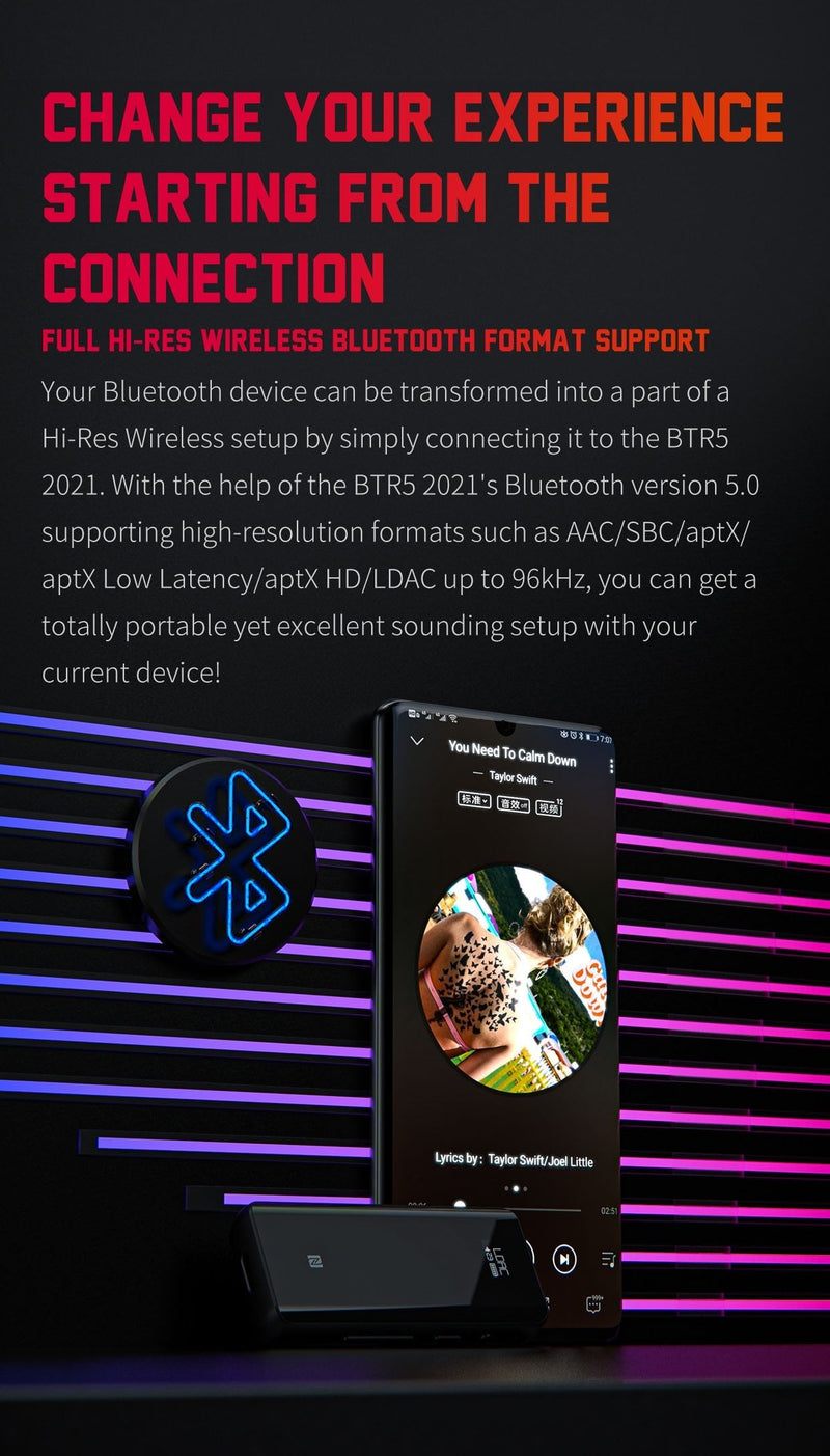 Apos Audio FiiO Headphone DAC/Amp FiiO BTR5 Portable Hi-Fi Bluetooth DAC/Amp (Apos Certified)