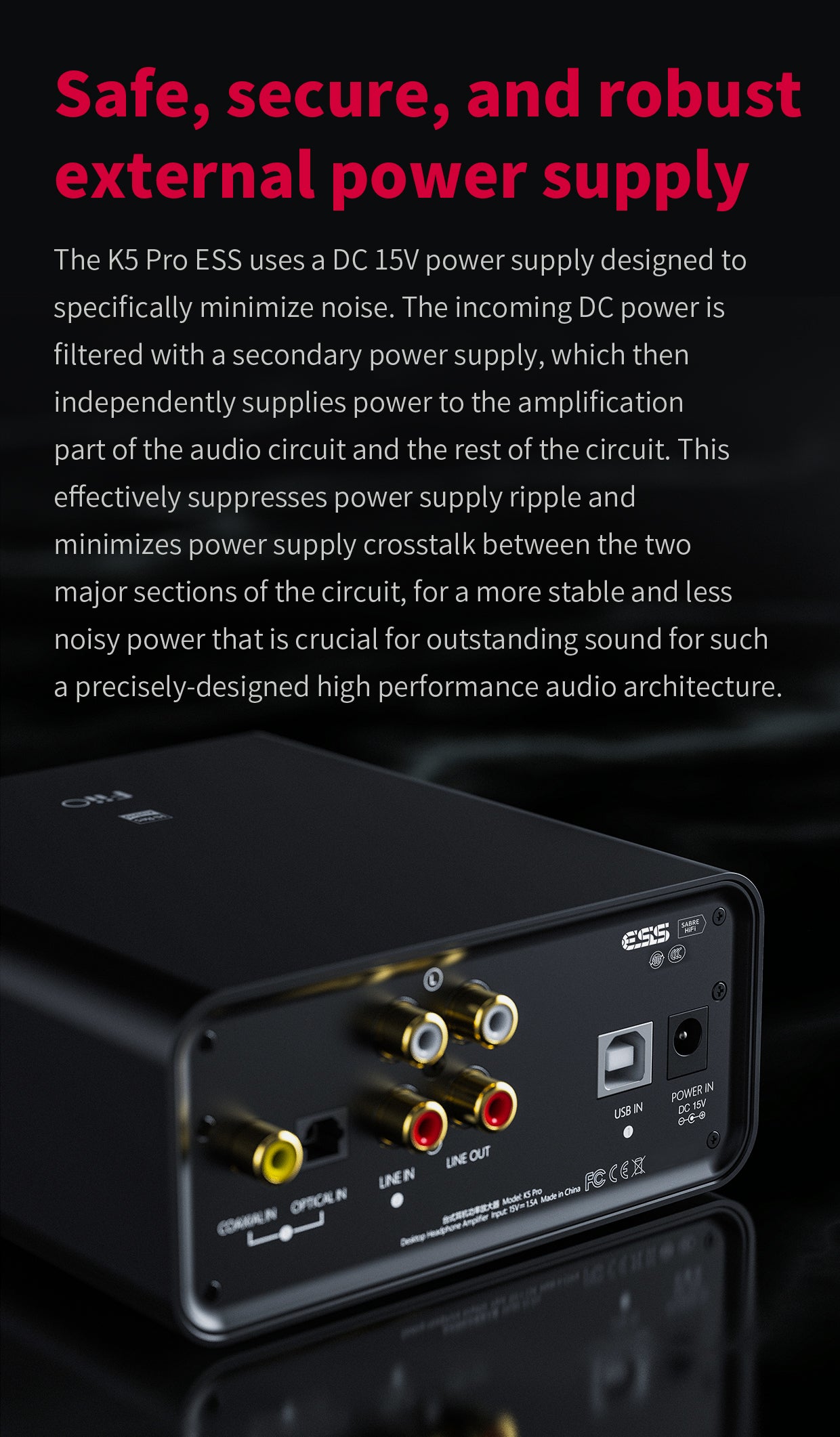 Apos Audio FiiO Headphone DAC/Amp FiiO K5PRO Desktop DAC/Amp