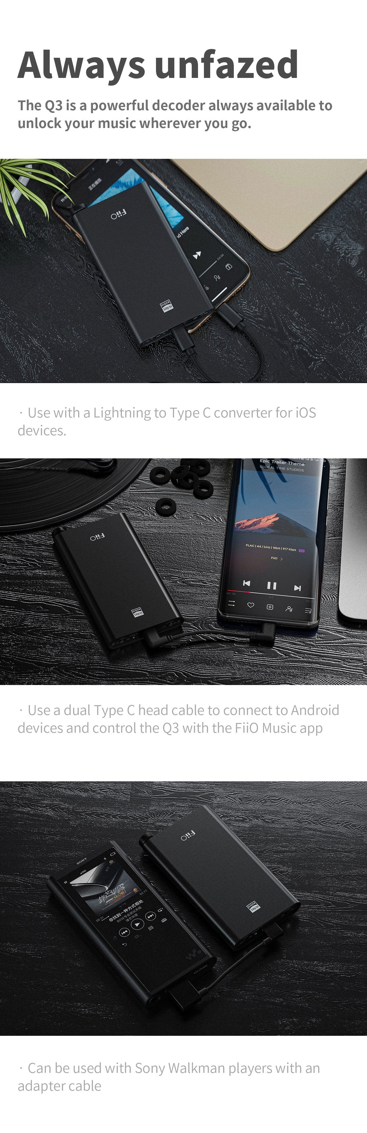 Apos Audio FiiO Headphone DAC/Amp FiiO Q3 THX Portable Balanced DAC/Amp