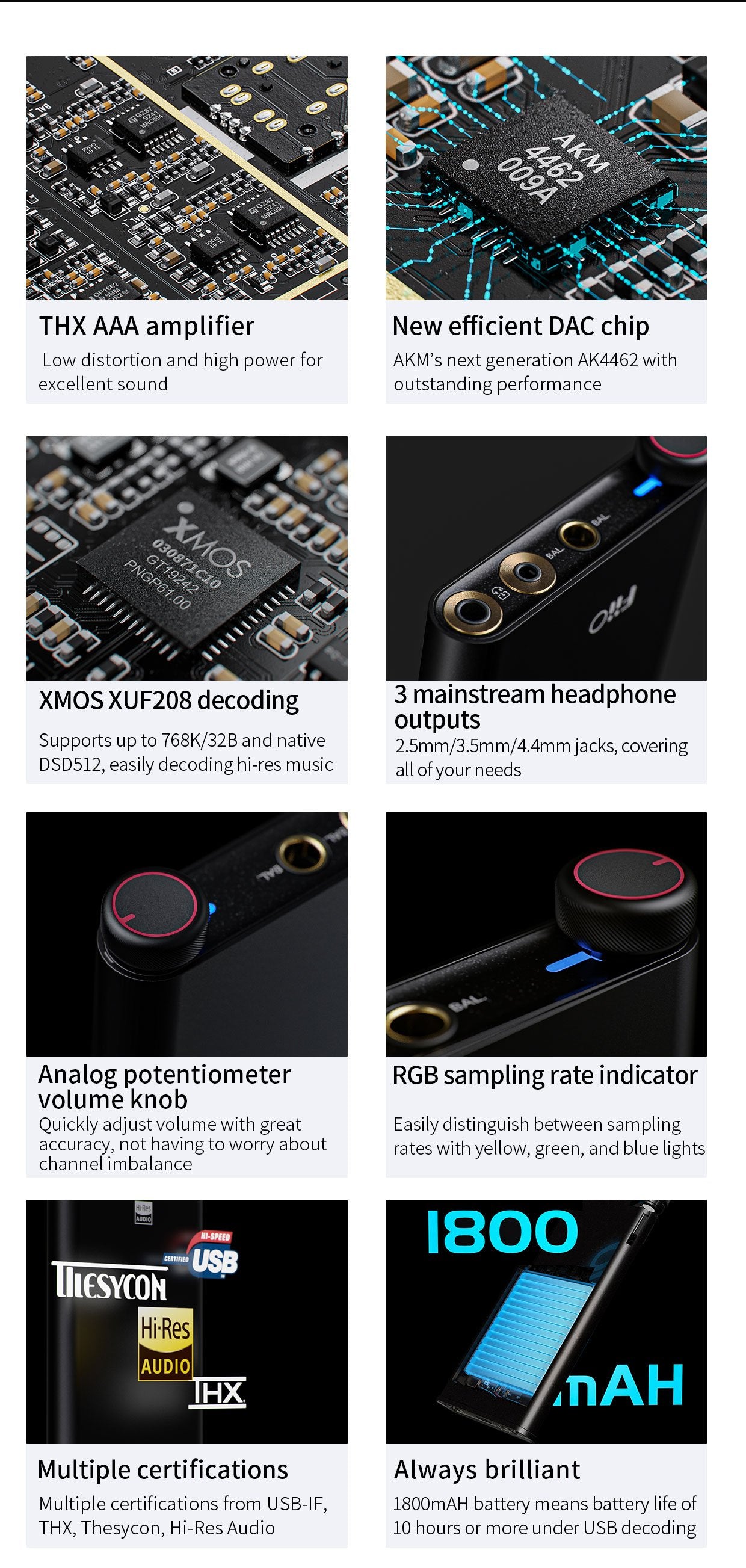 Apos Audio FiiO Headphone DAC/Amp FiiO Q3 THX Portable Balanced DAC/Amp