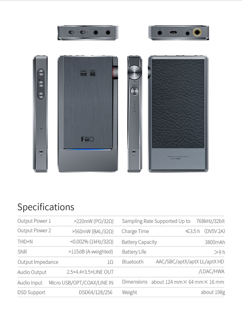 FiiO Q5s Bluetooth Headphone DAC/Amp