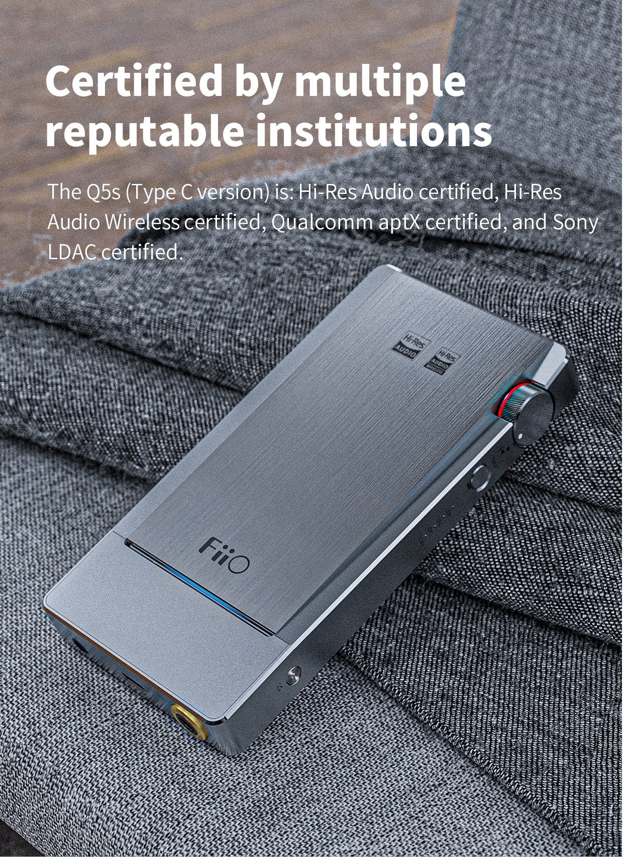 Apos Audio FiiO Headphone DAC/Amp FiiO Q5s Type-C Bluetooth Headphone DAC/Amp